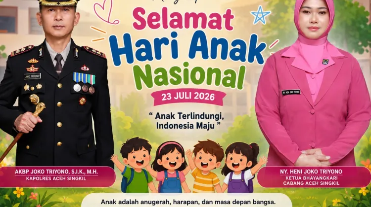 Kapolres Aceh Singkil Ucapkan Selamat’ Hari Anak Nasional Hari