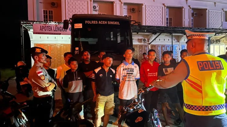 Malam Tak Lagi Jadi Celah Kejahatan, Polres Aceh Singkil Gencarkan KRYD dan Razia Kendaraan