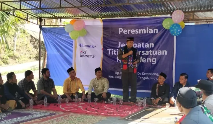Mahasiswa PPKPM IAIN Takengon Empat Kelompok Ikut Membersamai Peresmian Jembatan Titian Persatuan Kemerleng oleh H. Anies Rasyid Baswedan